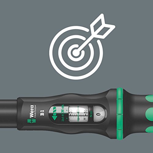 Wera 05075610001 Click-Torque B 1 Drehmomentschlüssel mit Umschaltknarre Schwarz, Grün...