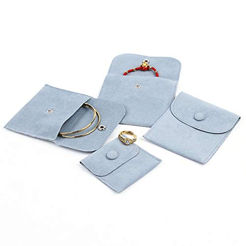 Evita arañazos con estas bolsas de joyería de terciopelo con botón protector 2