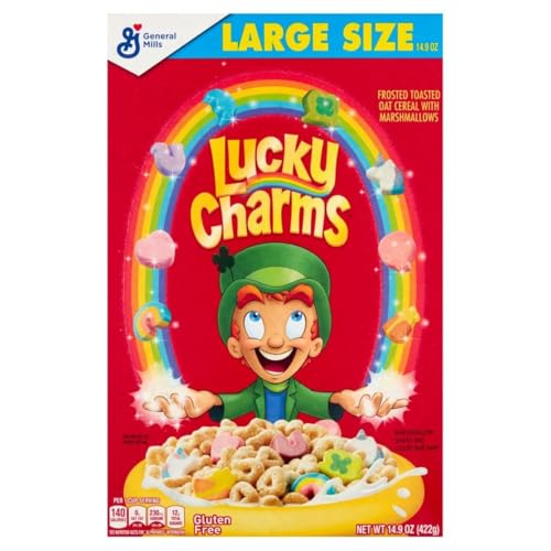 Lucky Charms Gluten Free Kids Breakfast Cereal I Large Size 14.9oz (422g) I Pack of 1 I US Import by The American Store