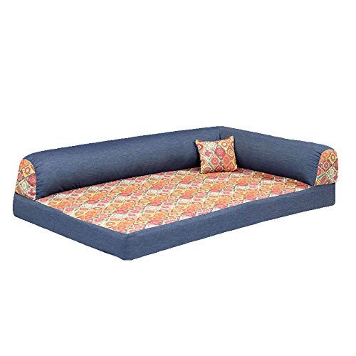 Baldiflex - Cuccioletti, Divanetto per Cane Cuccia Letto Petra 115x70 cm, Altezza 8+2 cm Memory