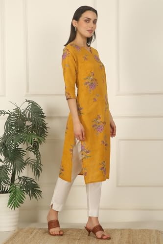 Image of W for Woman Swiss Dot Textured Cotton Straight Kurta