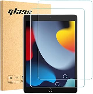 Whioltl [2 Pack Screen Protector for iPad 9/8 / 7, 9th / 8th / 7th Generation, Tempered Glass Film Guard for A2602 / A2603 / A2604 / A2605 / A2197 / A2200 / A2198 / A2270 / A2428 / A2429 / A2430