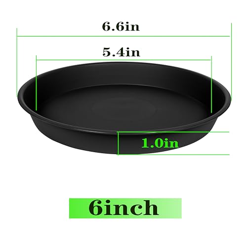 Angde Pflanzen-Untersetzer, 15,2 cm, 10,2 cm, 12,7 cm, 15,2 cm, 8, 10, 12, 14, 16, 18, 50,8 cm, robuste Kunststoff-Tropfschalen… – Ansicht 2