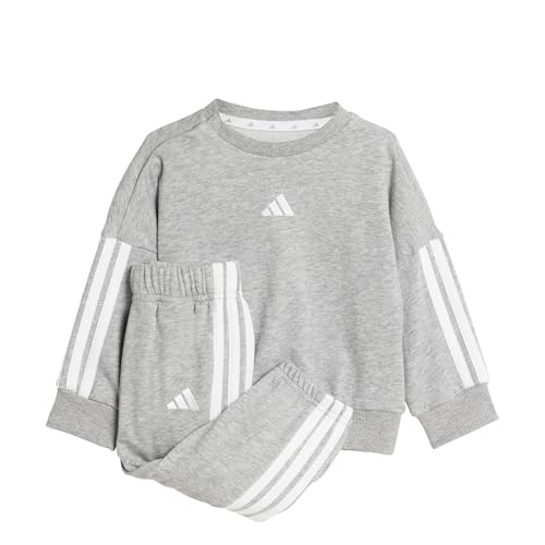 adidas Unisex Baby ESSENTIALS JOGGER, Medium Grey Heather/White, 6-9 Months