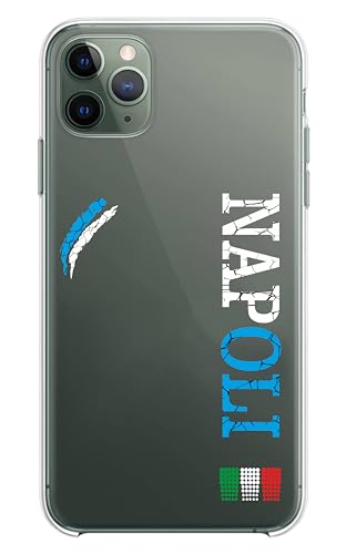 M - Italy Cover Compatibile Con Tutti i Modelli iPhone - NAPOLI - Trasparente UltraSottili AntiGraffio Antiurto Case Custodia Marca