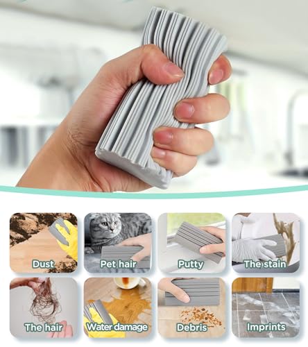 Image of Sponge Duster for Dusting & Cleaning - Reusable Multipurpose Cleaning Tool, Ultra-Soft & Non-Scratch for Furniture, Electronics, Cars & More - Washable