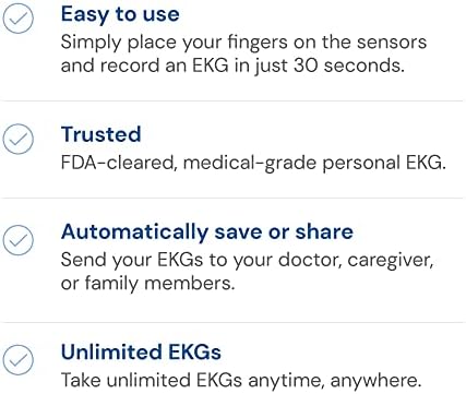 KardiaMobile 6L Personal EKG (ECG) Device and Heart Monitor - Six-Lead EKG Recording - Detect AFib - FDA-Cleared - by AliveCor