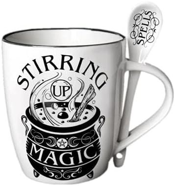 Stirring Up Magic Spells Tea Coffee Mug & Spoon Set Witches Brew