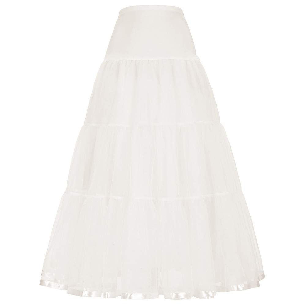 Jupon Long à Volants Crinoline Vintage Mariage Jupon de mariée pour Robes de mariée sous-Jupe Rockabilly Tutu
