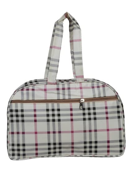 White Synthetic Handbag travel bags-image-43