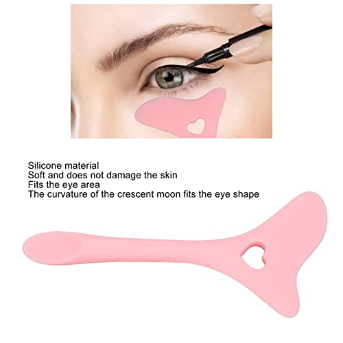 Wing Eyeliner Stencils,Silicone Eyeliner Eyeshadow Stencils Tail Spoon Flexible Eyebrow Pencil Stencil Eyeliners Template for Makeup(Pink) - Image 3