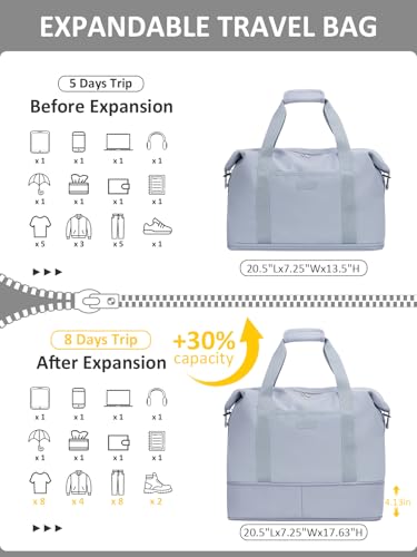 Capolo Expandable Duffle Bag with Toiletry Kit