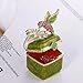 Vie jeune Hand Painted Enamel Hinged Trinket Box, Unique Mini Ring Necklace Jewelry Organizer, Classical Antique Bejeweled Storage, Figurine Collectible Keepsake Home Decor (Hummingbird on Box)