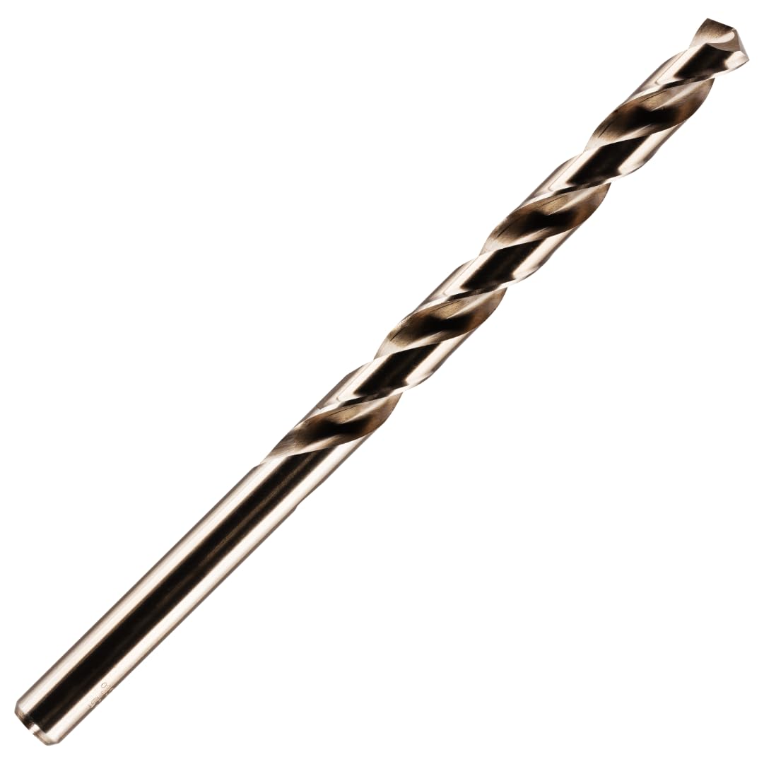 Rennie Tools 10mm Long Series HSS Cobalt Jobber Drill Bit For Stainless Steel, Hard Metals, Aluminium, Cast Iron, Copper. DIN340 Twist Drill Bit