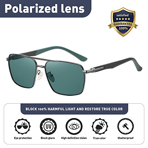 Image of Sunglasses for Men Women Trendy Polarized Sunglasses UV400 Fashion SunGlasses Aviator Sunglasses for Driving Fishing