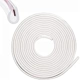 Protector de Borde de automóvil Tira de 5M Protector de Sello de Goma de Borde de automóvil Protector de Borde en Forma de U, Apto para SUV Sedan MPV y la mayoría de los Modelos (Blanco)