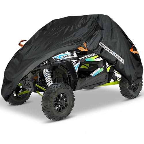 NEVERLAND UTV Cover 2-3 Seater - Heavy Duty Side by Side Cover Waterproof Outdoor Compatible with Polaris Ranger RZR Yamaha Wolverine Can-Am Defender Honda Kawasaki Teryx Textron Off Road Wildcat