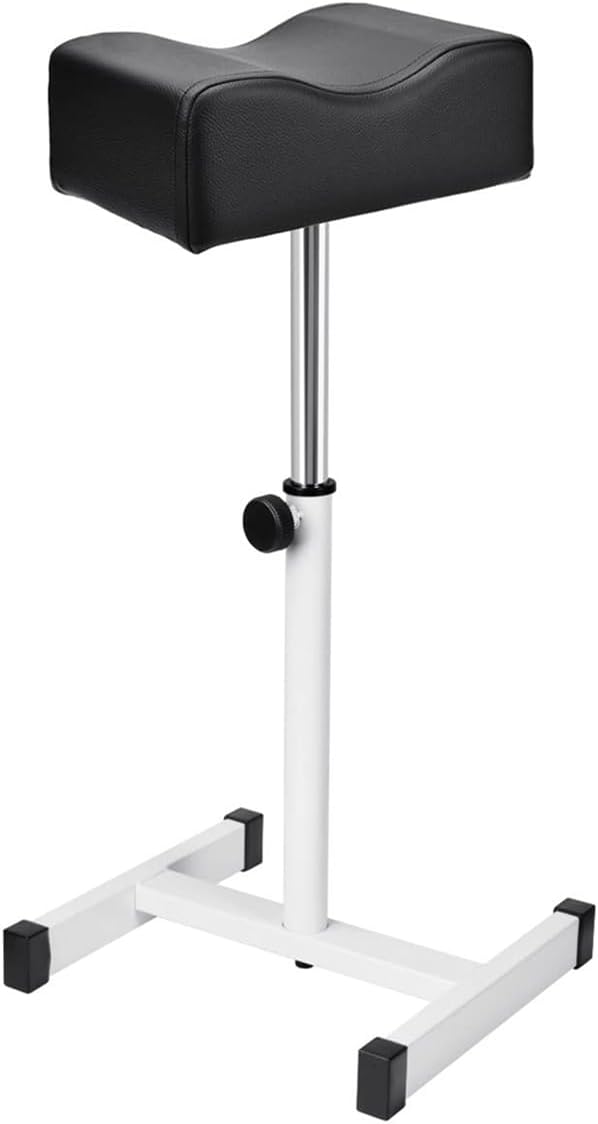 Pedicure Stand Foot Rest Height Adjustable with Non-Slip Legs Nail Equipment Manicure Nail Beauty, Black