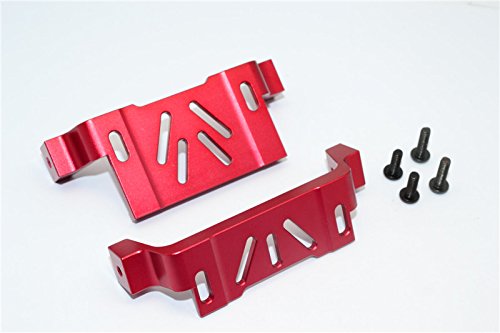 Gmade Sawback RC Truck Aluminum Upgrade Parts - Silver Battery Holder Mount (2-Piece Set) - View #4