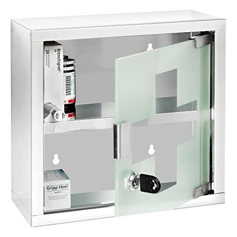 Botiquín de medicinas Wenko de acero inoxidable con cerradura Cover