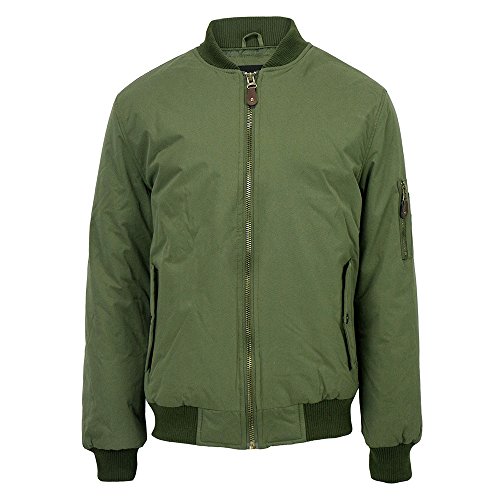 Black Army Military Padded Bomber Jacket Men Plus Size Navy Olive Green Flight Winter Windbreaker Coat (2X-Large, Olive)