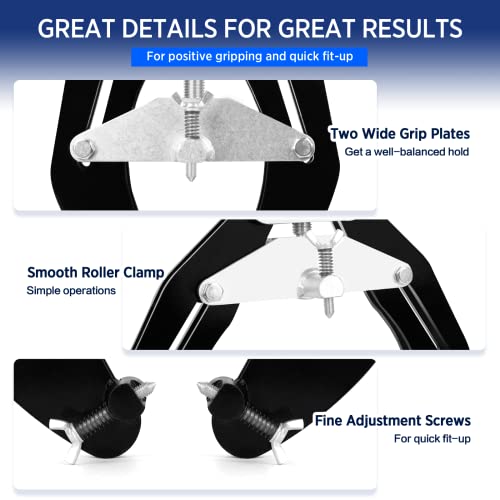 Pipe Clamp, 2 To 6 In, Steel Pipe Alignment Tool With Lightweight Design, High Strength Ultra Clamp With Quick Acting Screws, Strong Hand Tools,Black #TOP1