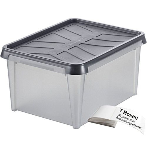 ORTHEX Smart Store DRY 15 / 7 wasserdichte Aufbewahrungsboxen im SET, inkl. Beschriftungsetiketten