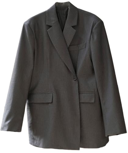 Blazer à rayures pour femme veste de smoking décontractée à revers échancré