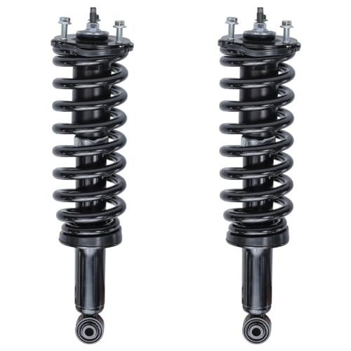 Image of Detroit Axle - 4WD Struts Shocks for 2000-2006 Toyota Tundra Complete 2 Front Struts with Coil Spring 2 Rear Shock Absorbers 2001 2002 2003 2004 2005 Replacement Ready Strut Assembly