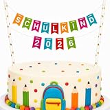 Tortendeko Einschulung, Schulkind 2026 Kuchen Deko Einschulung