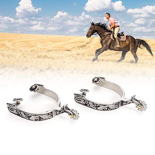 Espora de cavalo, espora de caça de segurança, profissional de aço inoxidável para competições e ent