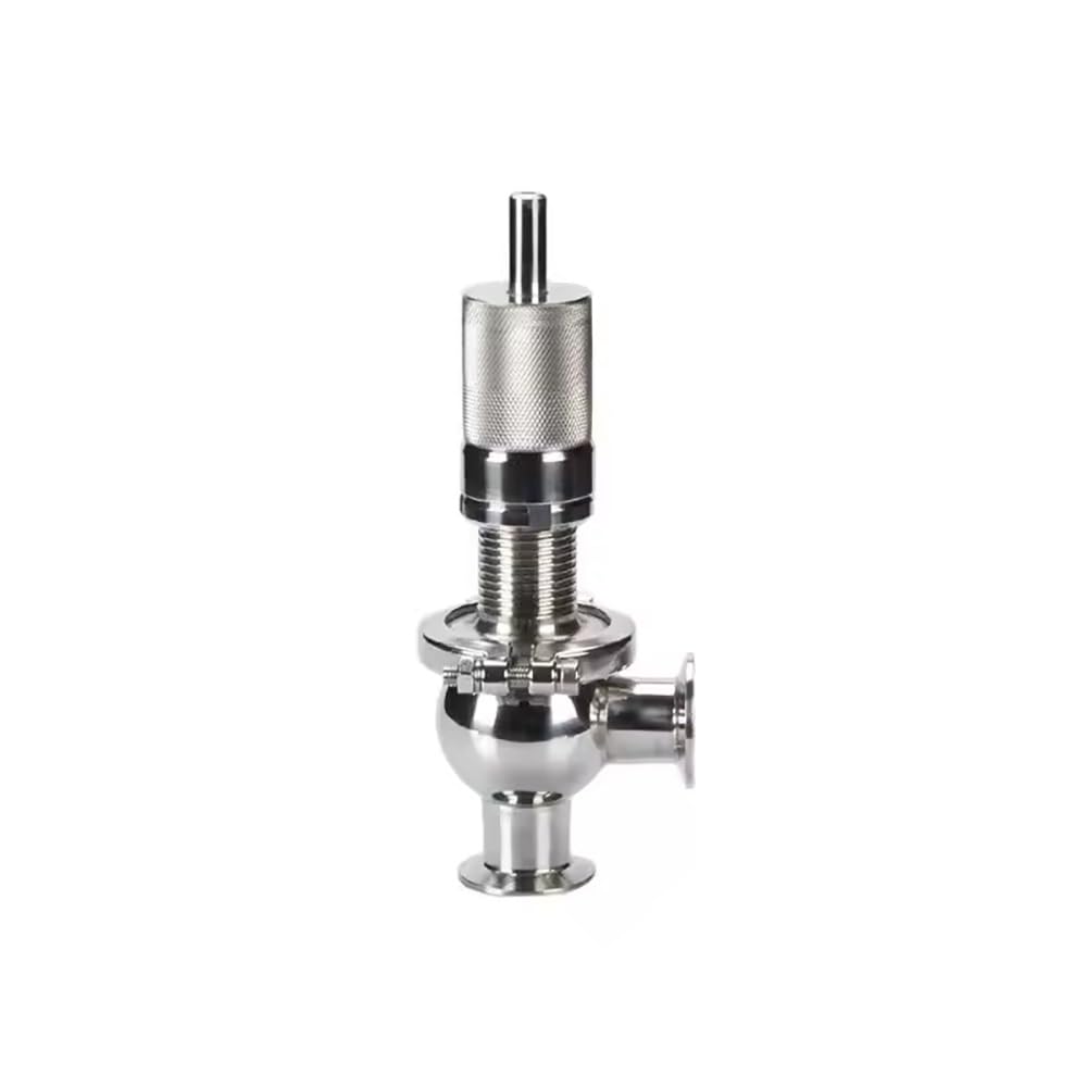 Sanitaria Valvola di Sicurezza Scarico Regolabile a 3 Brida, SS304/316L Acciaio Inossidabile, 1"-2" Misure, 2-9 bar, Guarnizione EPDM, Lucidatura Specchio, Latte/Farmacia, 1 Pezzo(SS304,1")