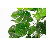 Kunstpflanze Splitphilo im Topf Künstliche Blattpflanze Splitphilo-Pflanze Monstera Seidenblumen Pflanzen Dekopflanze Grünpflanze Seidenpflanze Zimmerpflanze Kunstblume Deko Büropflanze 46x35x35cm – Bild 2