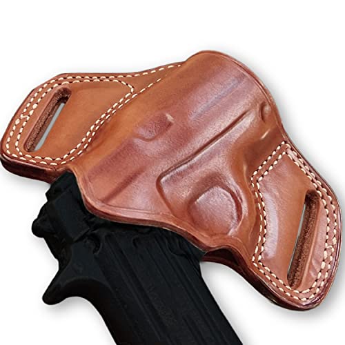 Premium The Ultimate Leather Owb Pancake Holster Open Top Fits, Sigg P938, Right Hand Draw, Brown Color #1098# #TOP6