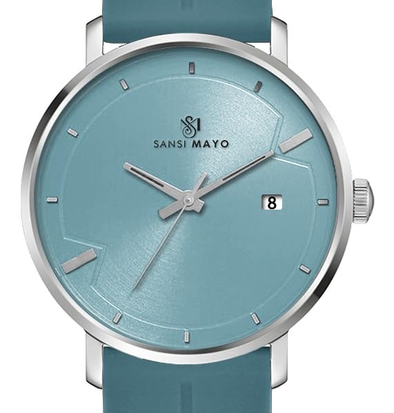 Image of Analog Watch for Men with Silicone Band | Magnetic Lock Strap | Japanese Quartz Movement | Water Resistant | Formal & Casual Wristwatch Gift