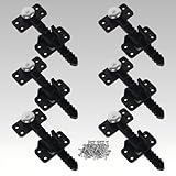 wfljl 6-Pack Invisible Plastic Couch Connectors & Clamps for Sectionals - Heavy Duty Furniture Brackets, Black Coated Sofa Clips