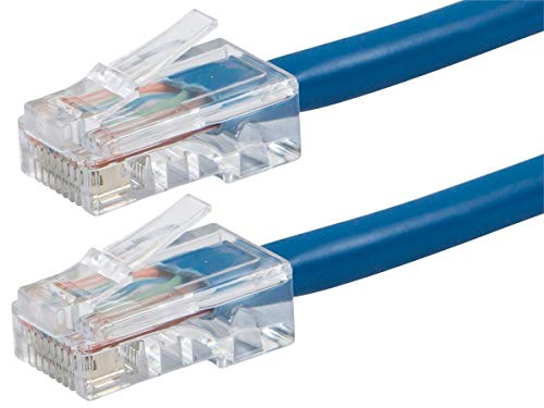 Monoprice Cat5e Ethernet Patch Cable - RJ45, Stranded, 350Mhz, UTP, 24AWG, 10 Feet, Blue - Zeroboot Series