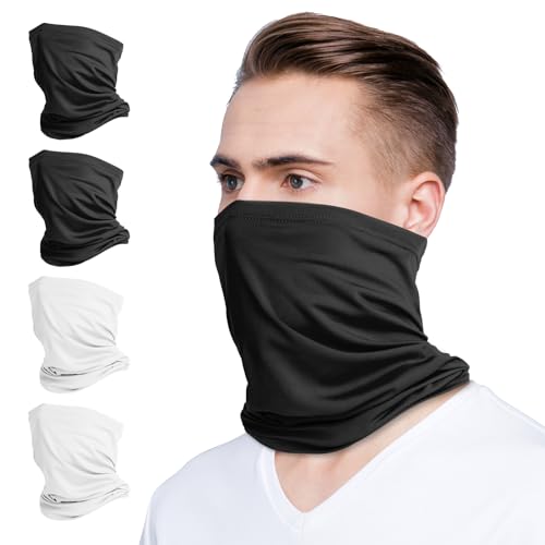 Image of VULKIT 2 Pack Neck Gaiter Face Mask Scarf Reusable Bandanas Tube UV Protection Balaclava Outdoor Sport for Men and Women