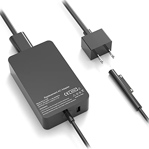 Surface Pro Charger 65W for Surface Pro 3/4/5/6/7 Power Supply Adapter, Fast Charging Compatible for Both Microsoft Surface Book Laptop/Tabletï¼Works with 65W/44W/36W/24W (7.5 Ft Cord)