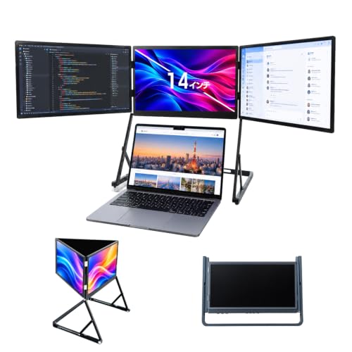 Amazon.co.jp: PETOOP トリプルモニター 14インチ WUXGA 3画面 拡張
