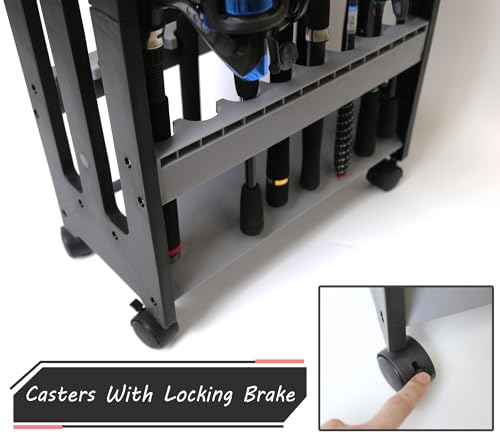 Fishing-Rod-HolderFishing-Pole-Holders-for-GarageRod-Holder-for-16-Rod-and-Reel-CombosVertical-Fishing-Rod-Rack-Floor-StorageFishing-Gifts-for-Men-Gray