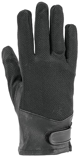 River Road Pecos Mens Mesh Leather Motorcycle Gloves Black SM - Detailed View