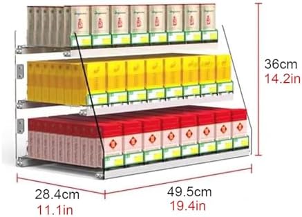 Store Display Rack Wall Mounted Storage Rack Supermarket Convenience Store Automatic Cigarette Rack Space Saving Assembled Display Cabinet,Cigarette Display Rack for Retail, Rectangular Ciga image 3