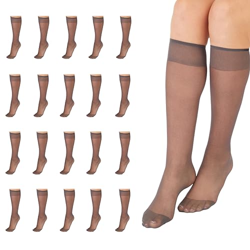 Image of L'eggs Everyday Women's Knee High Stockings, Reinforced Toe, 100% Nylon, One Size