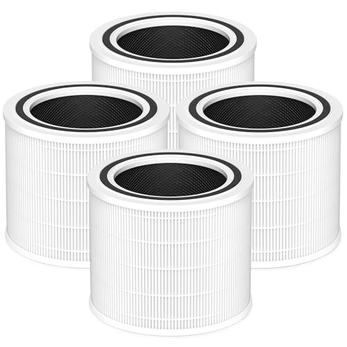 Image of Core 200S Replacement Filter compatible with LEVOIT Core 200S and Core 200S-P Smart WiFi Air Purifier, 3-in-1 High-Efficiency Filter, Core 200S-RF, White, 4 Pack, For Home Office Livingroom Bedroom