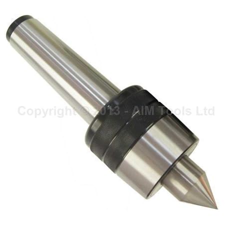 Centro Rotante Vivo MT2 Conico – Piccolo Corpo 38 Mm Per Tornio – Morse Taper MT2 – Girevole, Per Utensili