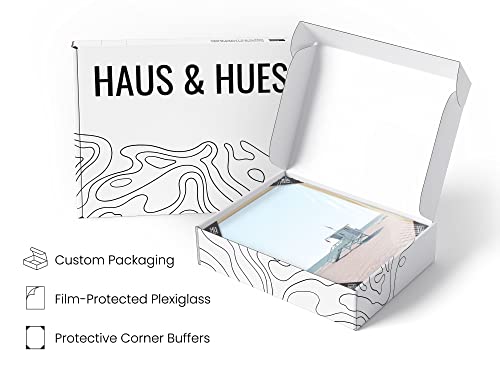 HAUS AND HUES Beach Wall Art Prints – Set of 4 Ocean-Themed Nautical Decor, Coastal Beach Art Prints for Bedroom, Living Room, or Home (Beige Frame, 11x14) - Image 4