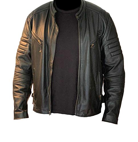 Chaqueta de cuero genuino para hombre SlimFit miniatura 1