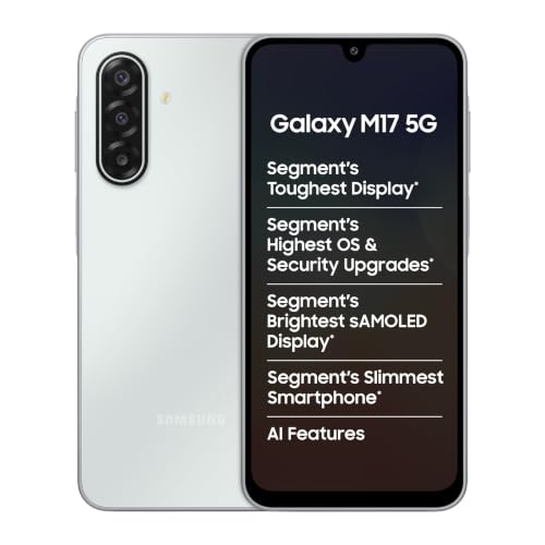 Samsung Galaxy M17 5G Mobile (Moonlight Silver, 8GB RAM, 128GB St...