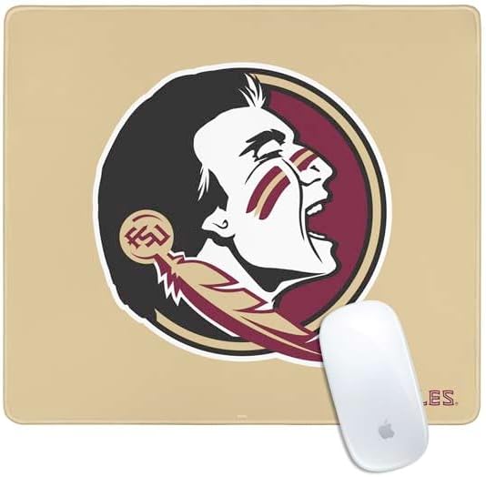 Skinit Extra Large Gaming Mouse Pad - Officially Licensed FSU Seminoles Black Design with Stitched Edges, Waterproof, Non-Slip Rubber Base, Desk Mat for Keyboard & Mouse, 35.75" x 15.4" inches